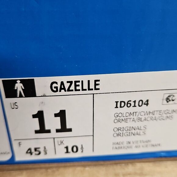 Adidas Originals Gazelle Sky Blue White Gum Mens Trainer Shoe Sneaker ID6104 - Picture 12 of 15